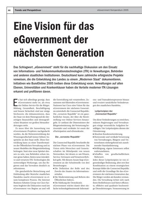 vorsprung mit eGovern - eGovernment Computing