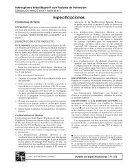 Boletin de Especificaciones 771-31S [Spanish, 2 MB, 8/30/2010]