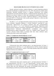 Ergenlerde Bilgisayar ve İnternet Kullanımı