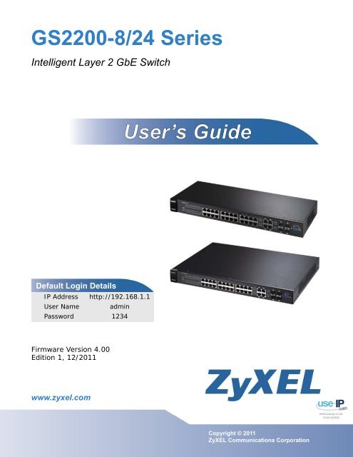 Zyxel GS2200-24P User's Guide - Use-IP