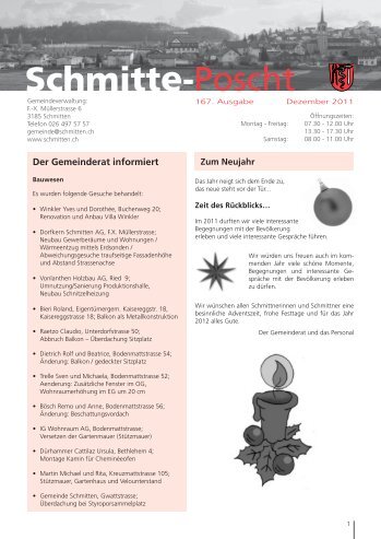 Der Gemeinderat informiert - Gemeinde Schmitten