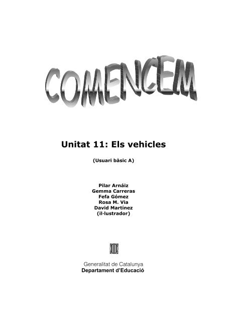 Unitat 11: Els vehicles - Xtec