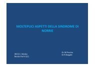 MOLTEPLICI ASPETTI DELLA SINDROME DI NORRIE - E. Medea