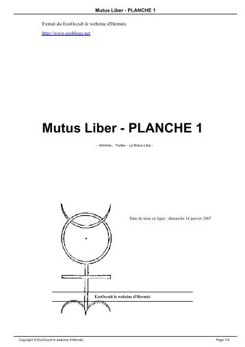 Mutus Liber - PLANCHE 1 - EzoOccult