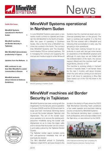 MineWolf machines aid Border Security in Tajikistan MineWolf ...