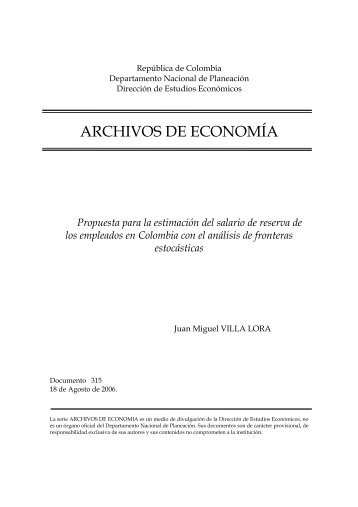 Propuesta para la estimaciÃ³n del salario de reserva de los ...