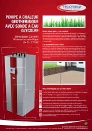 PAC gÃ©othermique avec sonde Ã  eau glycolÃ©e, Basic ... - Heliotherm