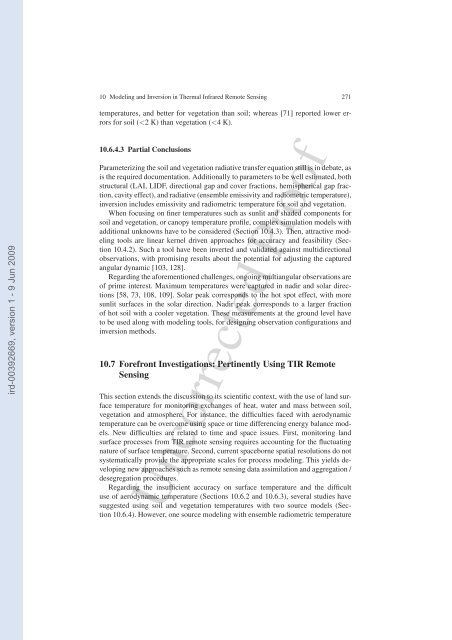 Modeling and Inversion in Thermal Infrared Remote Sensing over ...