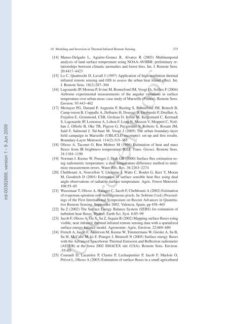 Modeling and Inversion in Thermal Infrared Remote Sensing over ...