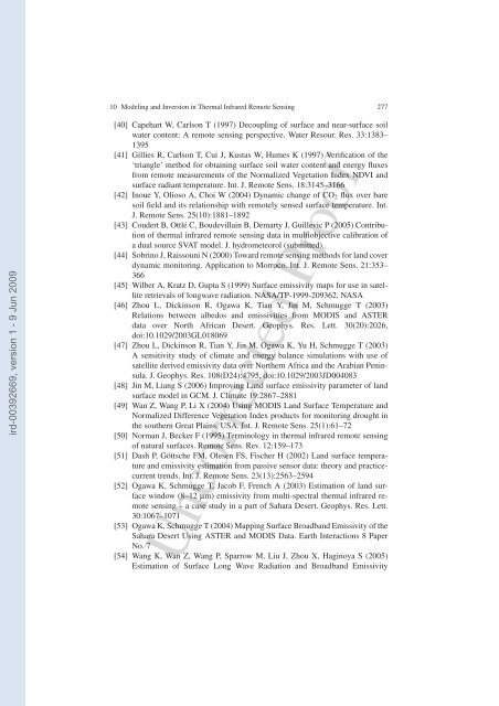 Modeling and Inversion in Thermal Infrared Remote Sensing over ...