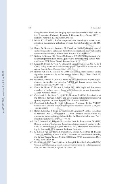 Modeling and Inversion in Thermal Infrared Remote Sensing over ...