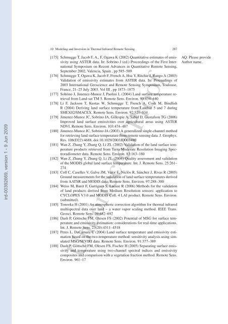 Modeling and Inversion in Thermal Infrared Remote Sensing over ...