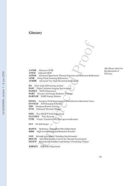 Modeling and Inversion in Thermal Infrared Remote Sensing over ...