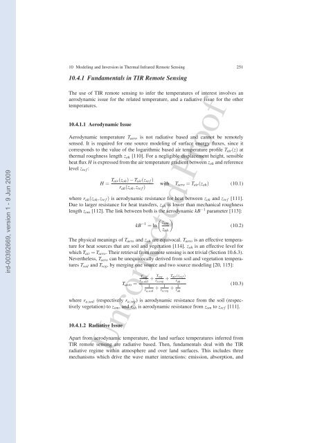 Modeling and Inversion in Thermal Infrared Remote Sensing over ...