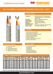 thermocouple wire Teflon Fiber Glass S.S. Braiding insulated