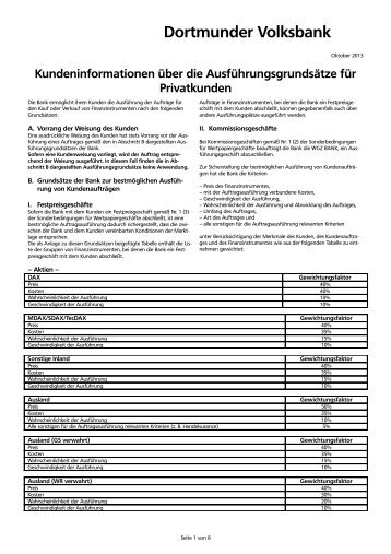 Kundeninformationen über die Ausführungsgrundsätze für ...