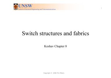 Switch structures and fabrics - EE&T Lecture Notes