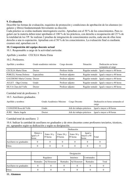 ficha de actividades curriculares - Facultad de Bioquímica,Química y ...