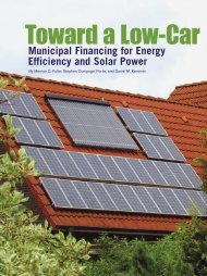 Municipal Financing for Energy Efficiency and Solar Power