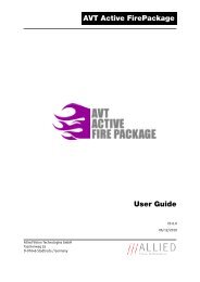 AVT Active FirePackage User Guide - Allied Vision Technologies