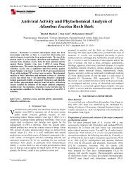 Antiviral Activity and Phytochemical Analysis of Ailanthus Excelsa ...