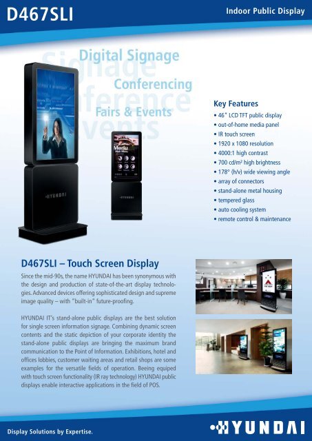 D467SLI â Touch Screen Display - hyundai it