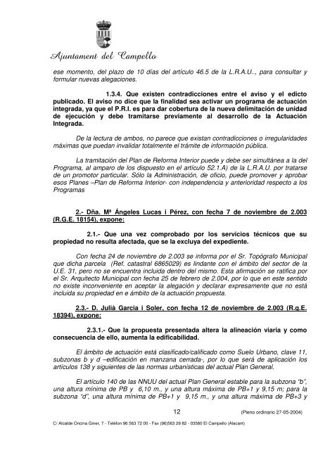 Pleno acta 14-2004p.pdf - Ayuntamiento de El Campello