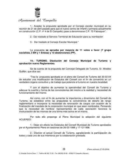 Pleno acta 14-2004p.pdf - Ayuntamiento de El Campello