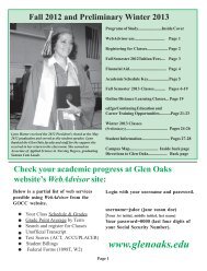 Fall2012SchedulePages - Glen Oaks Community College