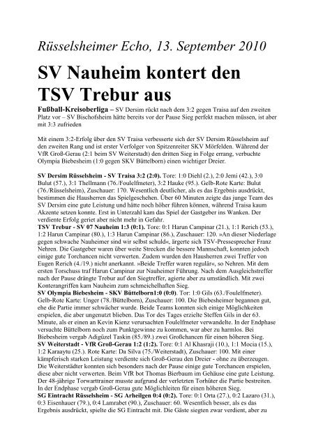 SV Nauheim kontert den TSV Trebur aus - stephan-staehler.de
