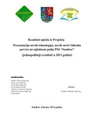 Rezultati ogleda iz Projekta Prezentacija novih ... - savetodavstvo