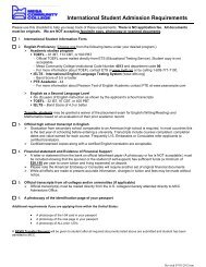 International Student Admission Requirements