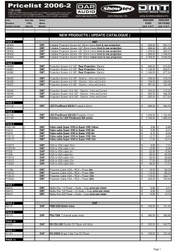 new products ( update cataloque ) - ASD sound & light service