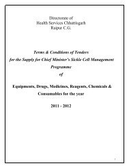 Directorate of Health Services Chhattisgarh Raipur C.G. Terms ...