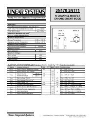 3N170 3N171 MOSFET - Linear Integrated Systems