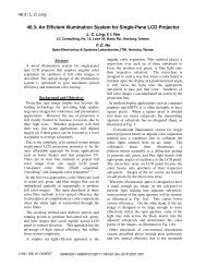 46.3: An Efficient Illumination System for Single-Pane LCD Projector