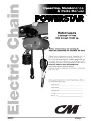 Powerstar Electric Chain Hoist - Columbus McKinnon Corporation