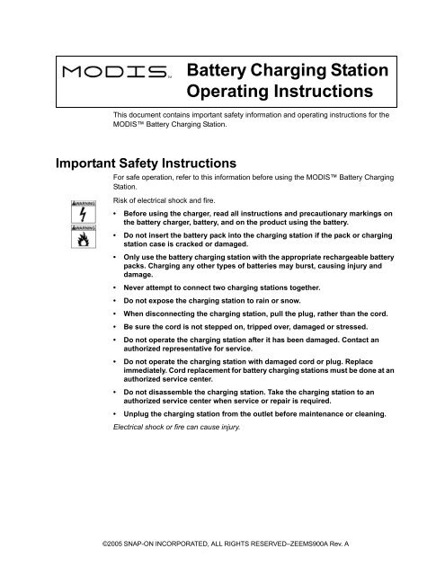 snap on modis system battery