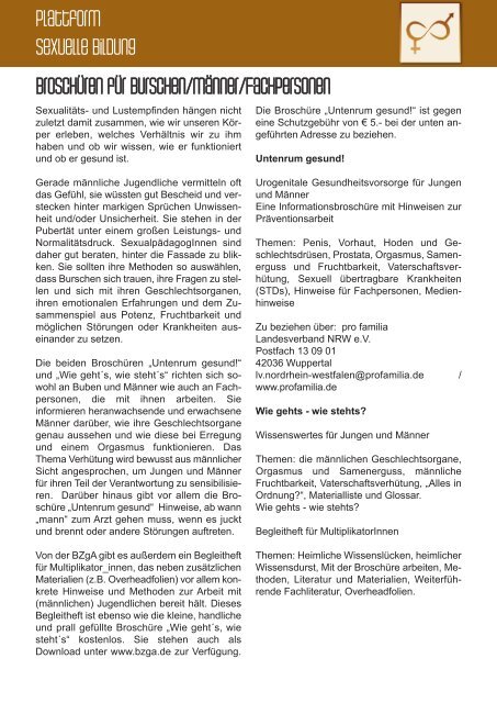 schrift.verkehr April 2012 [pdf] - Plattform sexuelle Bildung