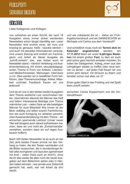 schrift.verkehr April 2012 [pdf] - Plattform sexuelle Bildung