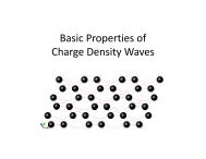 Sebastian Dietze, Charge Density Waves