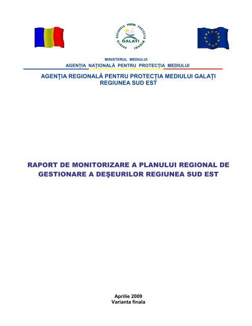 raport de monitorizare a planului regional de gestionare a deseurilor ...