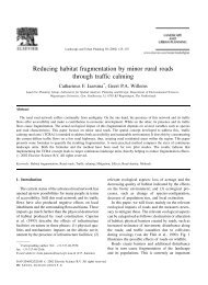 Reducing habitat fragmentation by minor rural roads through traffic ...