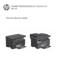 HP LaserJet Professional M1130/M1210 MFP Series Quick ...