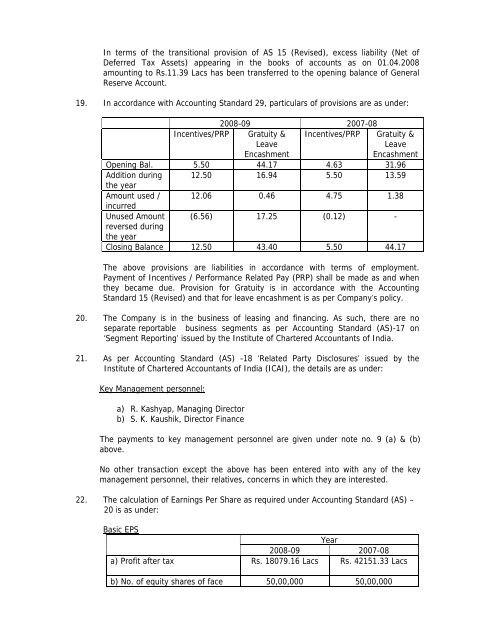 Statement of Assets and Liabilities for last Five Years and Latest ...