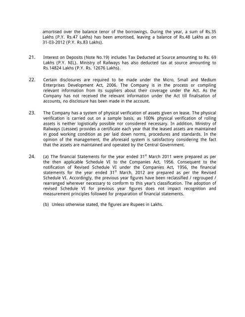 Statement of Assets and Liabilities for last Five Years and Latest ...