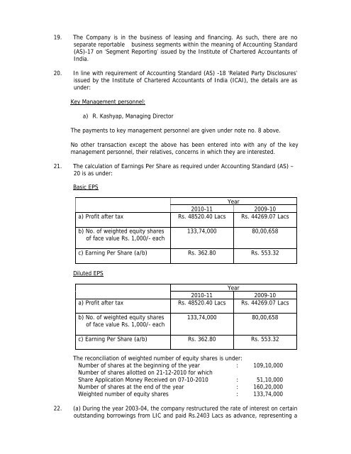 Statement of Assets and Liabilities for last Five Years and Latest ...