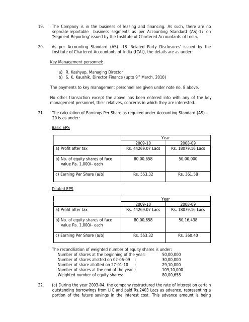 Statement of Assets and Liabilities for last Five Years and Latest ...