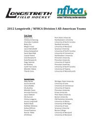 2012 Longstreth / NFHCA Division I All-American Teams - Eteamz