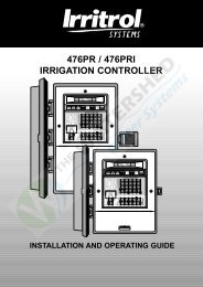 476PR / 476PRI IRRIGATION CONTROLLER - Thewatershed.biz